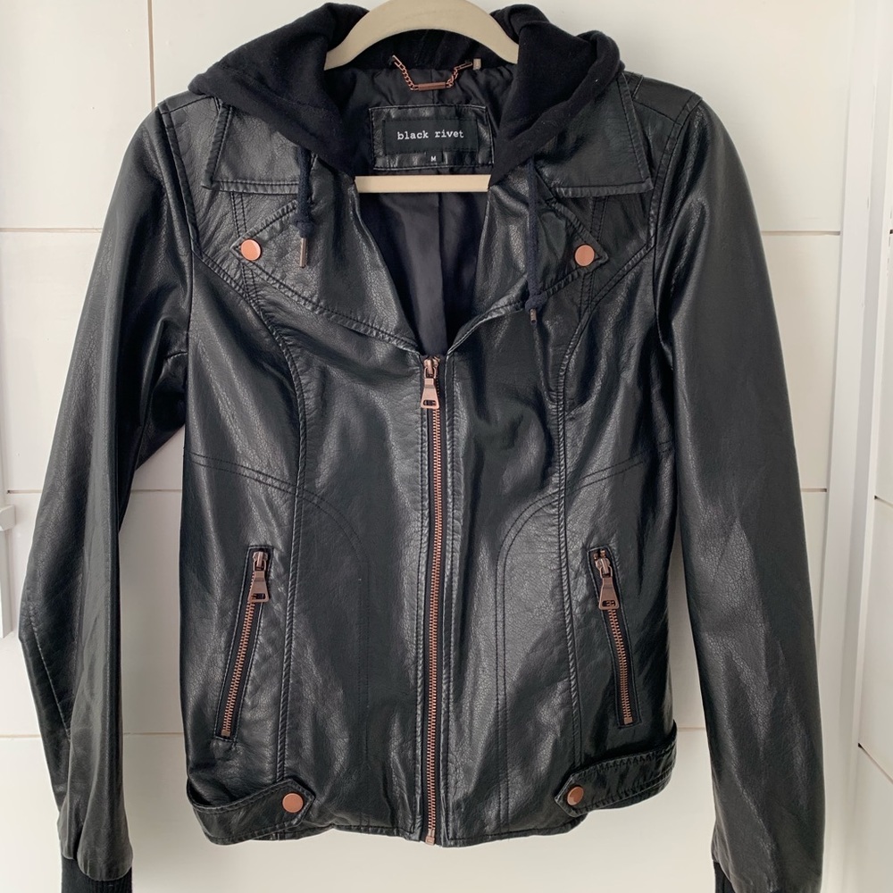 Faux leather black Moto Jacket